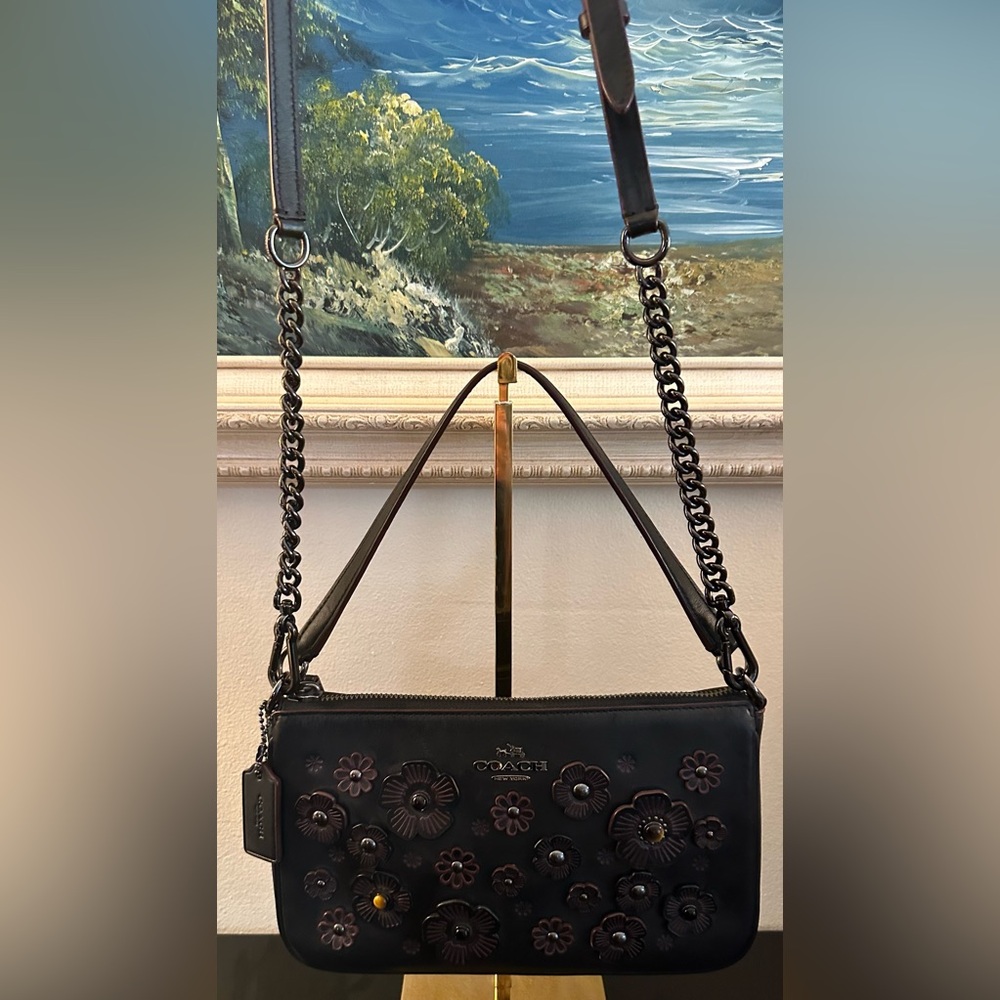 Coach Nolita Tea Rose Two Way Crossbody 24 In Willow Floral - Picture 3 of 9